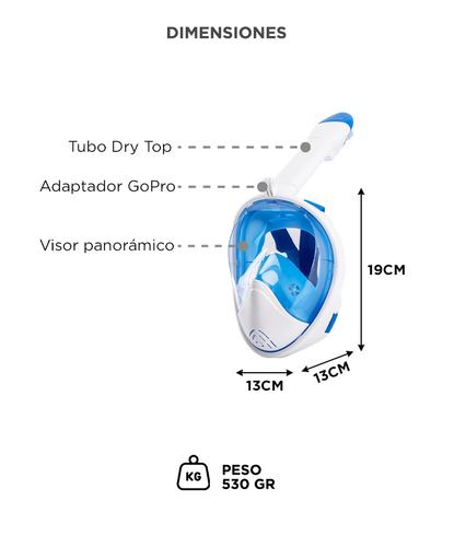 Mascara Snorkel Gadnic Buceo Integral Conexion Gopro - 5