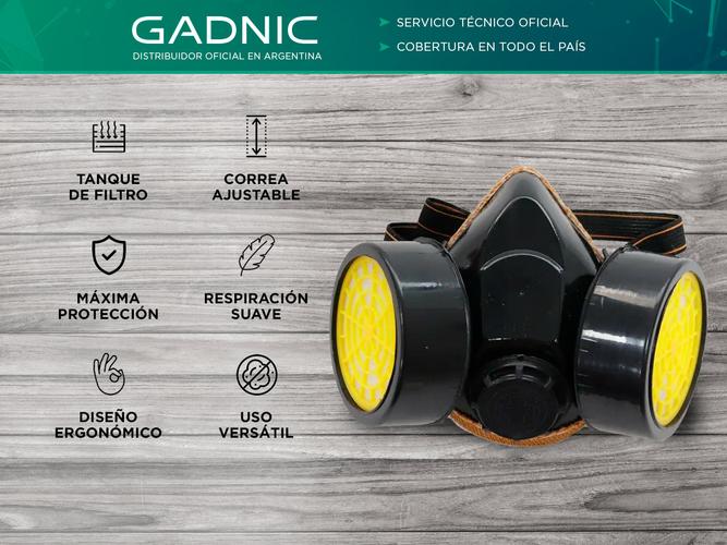 Máscara Con 2 Filtros Gadnic Protección para Polvo Gases Pintura - 1