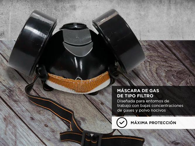 Máscara Con 2 Filtros Gadnic Protección para Polvo Gases Pintura - 3