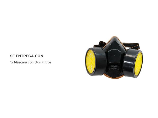 Máscara Con 2 Filtros Gadnic Protección para Polvo Gases Pintura - 5