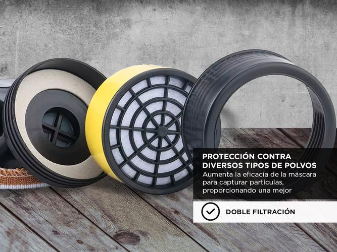 Máscara Doble Filtro y Antiparras Gadnic para Gas Polvos Fumigación Usado - 3