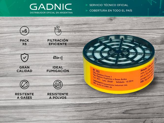 Filtro Repuesto Mascara Gases Pintura Humo x6 - 1