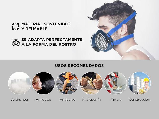 Semimascara Elipse Gadnic Filtro Hepa Anti Polvo y Olores - 3