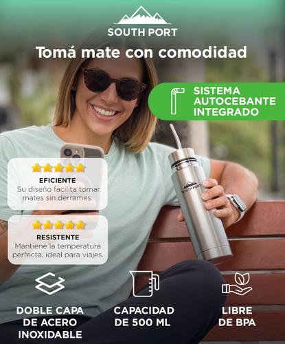 Termo Mate Autocebante South Port By Gadnic 500 ml Acero Inoxidable - 1