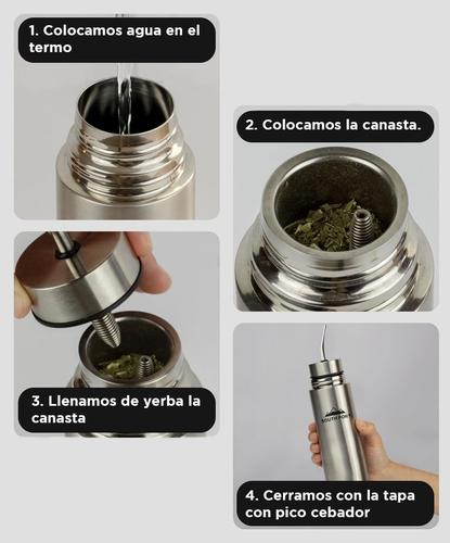 Termo Mate Autocebante South Port By Gadnic 500 ml Acero Inoxidable - 3