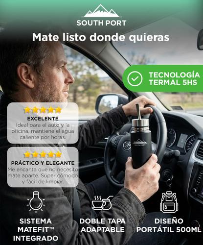 Termo Mate Southport by Gadnic Auto Mate 500ml Acero Inoxidable Doble Tapa - 1