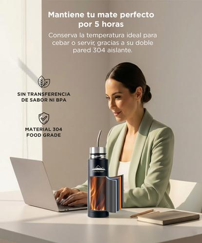 Termo Mate Southport by Gadnic Auto Mate 500ml Acero Inoxidable Doble Tapa - 4