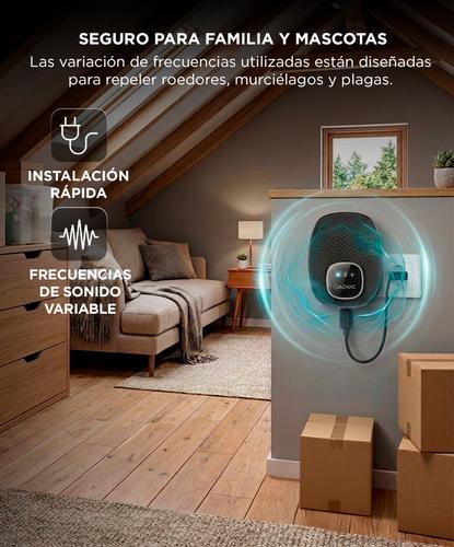 Repelente para Plagas Ultrasónico Gadnic Ahuyentador Ratas Murcielagos Insectos Alcance 200m - 4