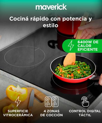 Anafe Vitrocerámico Maverick INDU60 Empotrable 2 Hornallas 3000W - 1