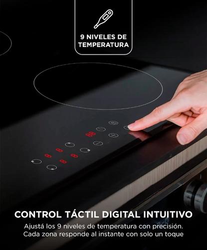 Anafe Vitrocerámico Maverick 60cm 6000W 4 Hornallas Control Táctil Vidrio Fácil Limpieza - 4