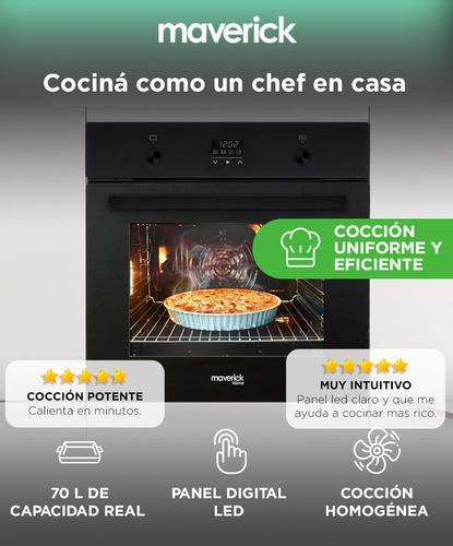 Horno Empotrable Maverick hblack60 Premium 60cm Eléctrico Multifunción con Termostato - 1