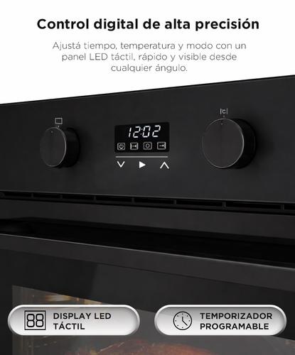 Horno Empotrable Maverick hblack60 Premium 60cm Eléctrico Multifunción con Termostato - 4