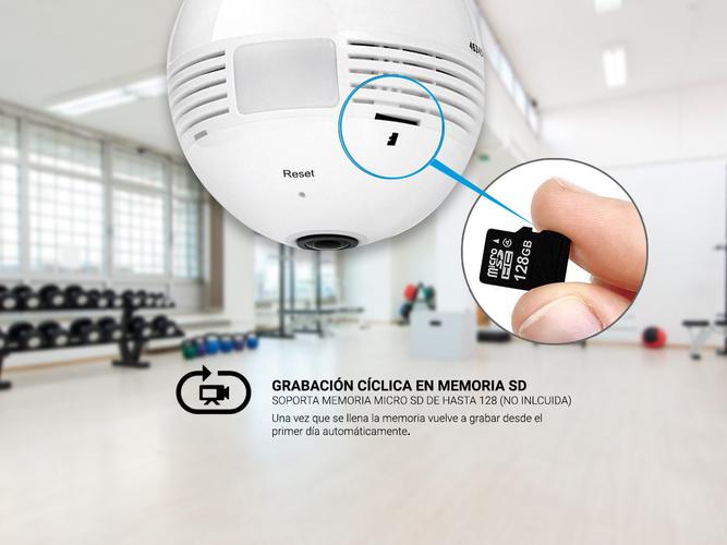 Lámpara con Cámara Oculta FULLHD Panoramic Globe - 4