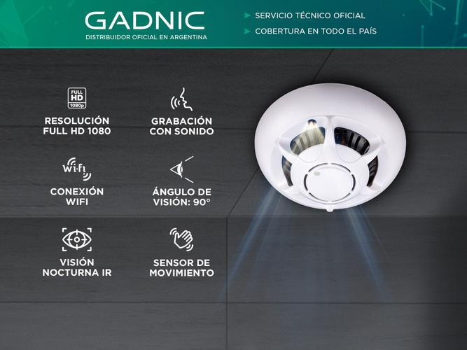 Cámara Espía Simula Detector de Humo Gadnic SPY152 Wifi Full HD - 1