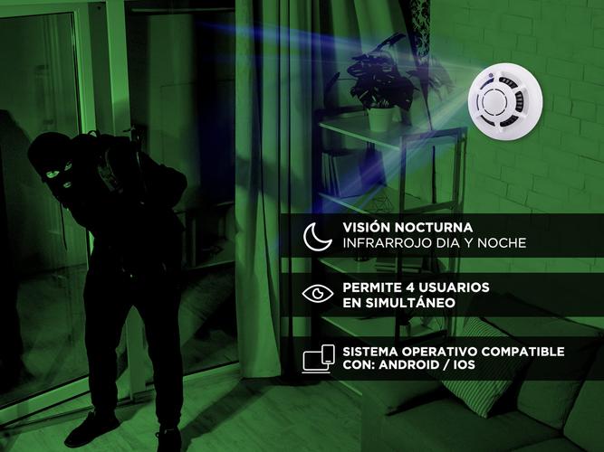Cámara Espía Simula Detector de Humo Gadnic SPY152 Wifi Full HD - 2