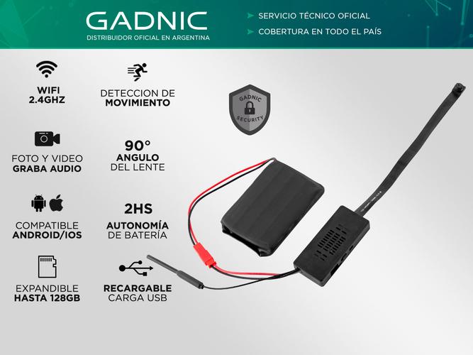 Mini Camara Oculta Recargable WIFI Gadnic  - 1
