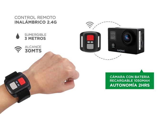Cámara Deportiva Gadnic EXTREME 10 4K 20Mpx Doble Pantalla  Batería Extra - 6