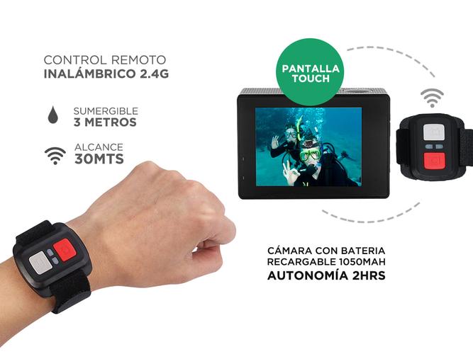 Cámara Deportiva Gadnic SX10 4K 16Mpx Pantalla Touch  Batería Extra - 6