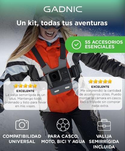 Kit Accesorios Para Cámara Deportiva Gadnic  55 Piezas  - 1