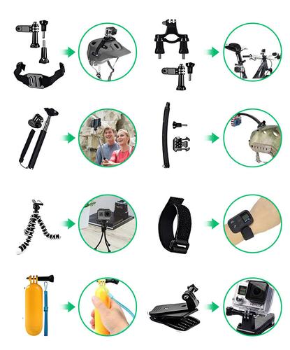 Kit Accesorios Para Cámara Deportiva Gadnic  55 Piezas  - 5
