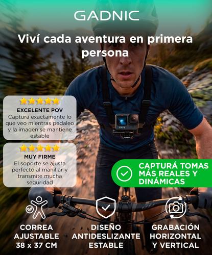 Kit Correa Pecho y Soporte Bicicleta Gadnic Para Cámara de Acción 360º - 1