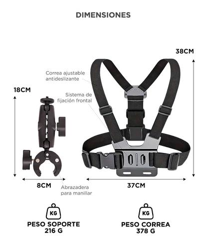 Kit Correa Pecho y Soporte Bicicleta Gadnic Para Cámara de Acción 360º - 5