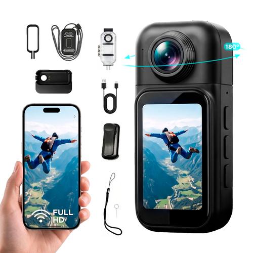 Mini Cámara De Acción Gadnic Vlogs Full HD 1080P Con Pantalla Táctil WIFI - 0