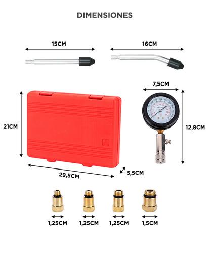 Medidor De Compresión Para Cilindros Gadnic Para Motor - 5
