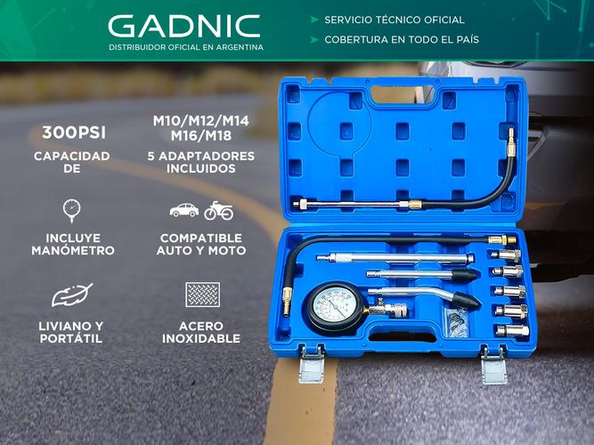 Kit Comprobador De Compresión Gadnic De Cilindros Motor Profesional - 1