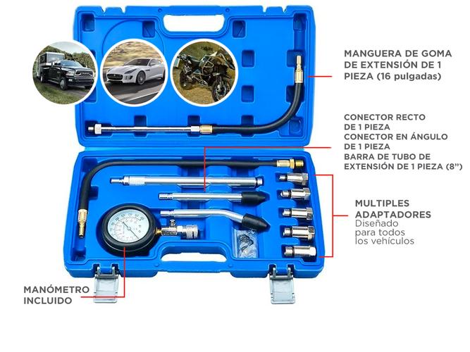 Kit Comprobador De Compresión Gadnic De Cilindros Motor Profesional - 3
