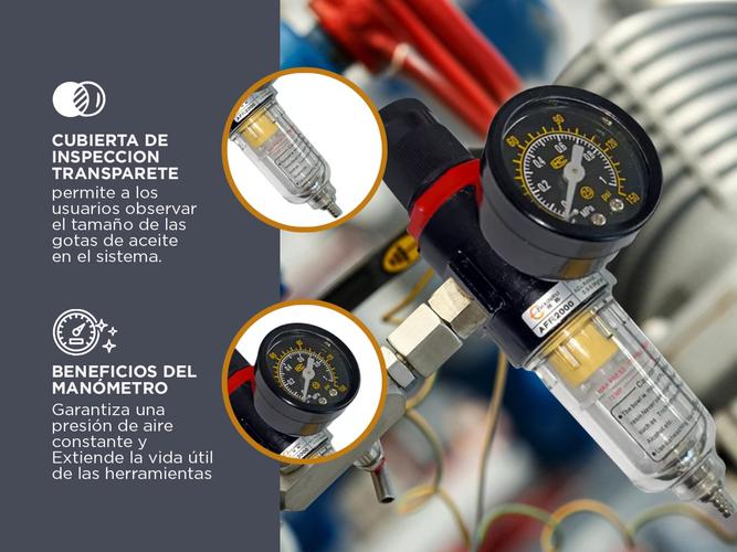  Filtro Regulador de Aire Gadnic Manómetro Analógico  - 2