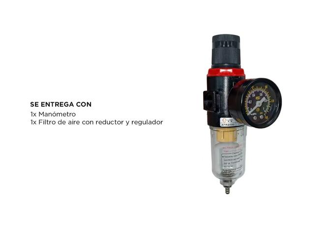  Filtro Regulador de Aire Gadnic Manómetro Analógico  - 4