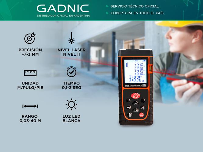 Medidor Láser Gadnic 40M de Alcance - 1