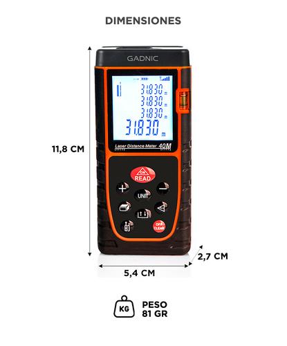 Medidor Láser Gadnic 40M de Alcance - 5
