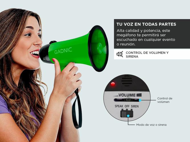 Megáfono Gadnic Control De Volumen 20 Watts - 2