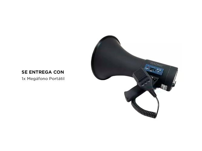 Megáfono Portátil Gadnic Con Micrófono Removible  - 4