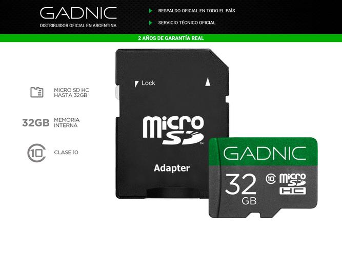 Memoria Micro SDHC GADNIC 32gb Clase 10 - 1