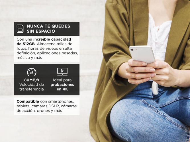 Memoria Micro SD Gadnic 512gb con Adaptador - 2