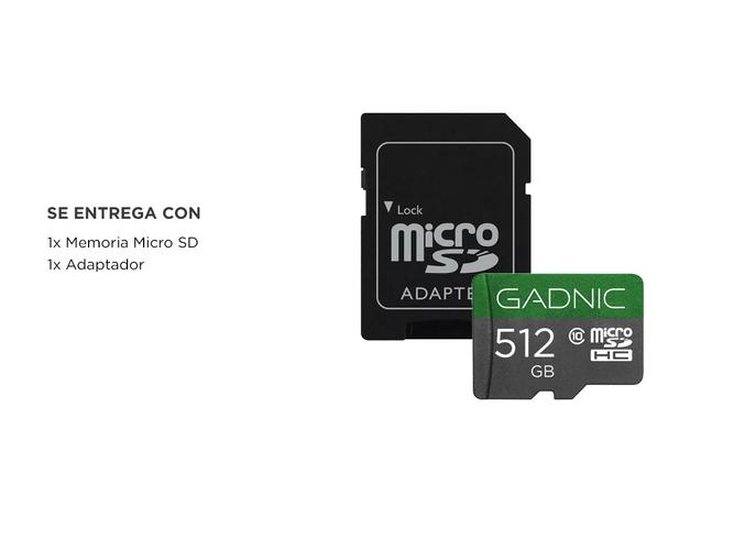 Memoria Micro SD Gadnic 512gb con Adaptador - 4