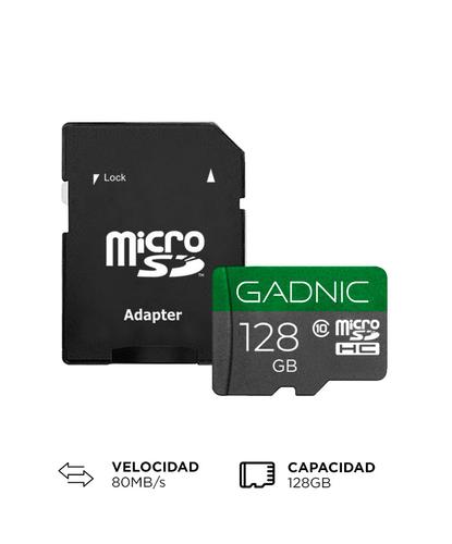 Memoria Micro SD Gadnic 128gb Con Adaptador Velocidad de Transferencia  - 4