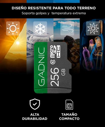 Memoria Micro SD Gadnic 256gb Clase 10  Con Adaptador - 3