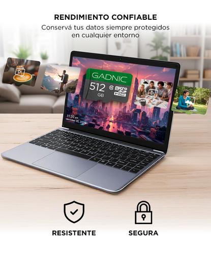 Memoria Micro SD Gadnic 512gb con Adaptador Velocidad en Transferencia  - 4