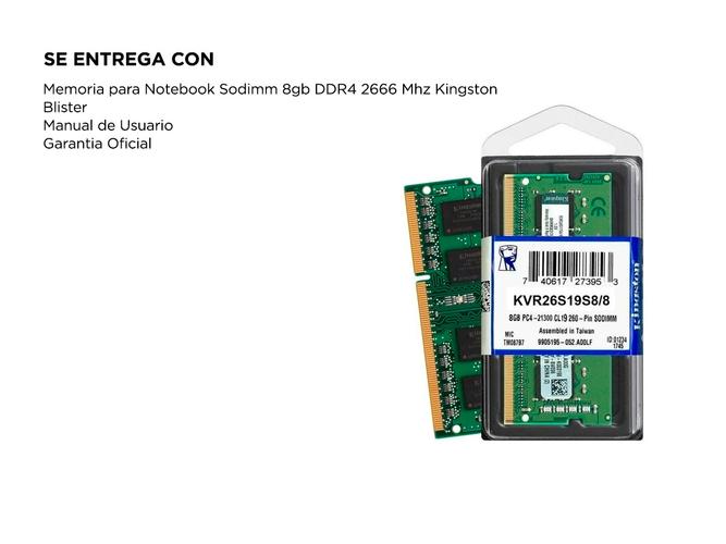 Memoria para Notebook Sodimm 8gb DDR4 2666 Mhz Kingston - 3