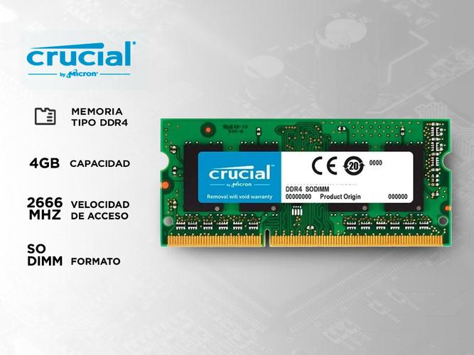 Memoria para Notebook Sodimm 4 gb DDR4 2666 Mhz Crucial - 1