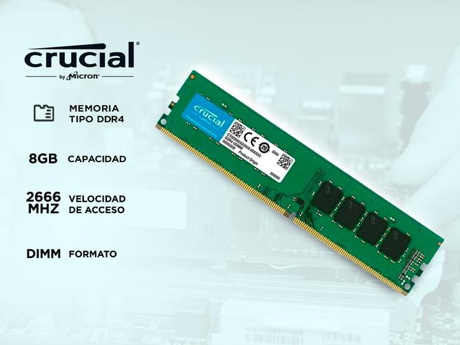 Memoria para PC Crucial 8GB 2666 MHz DDR4  - 1