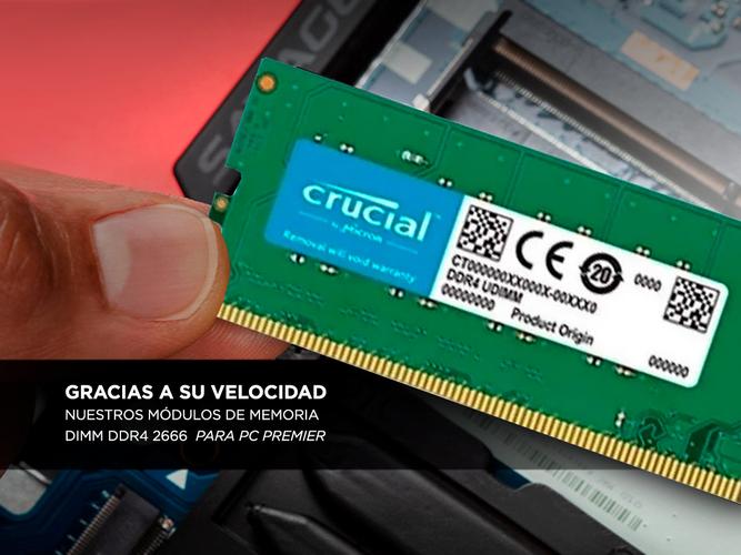 Memoria para PC Crucial 8GB 2666 MHz DDR4  - 3
