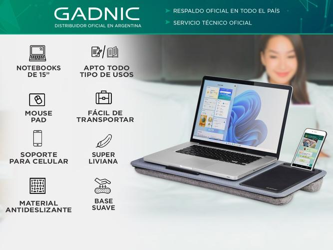 Mesa para Notebook Gadnic Antideslizante Con Mouse Pad - 1