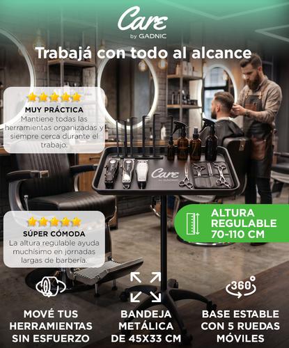 Bandeja Barbería Regulable Con Ruedas Care By Gadnic - 1