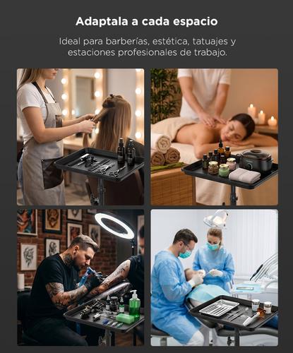 Bandeja Barbería Regulable Con Ruedas Care By Gadnic - 4