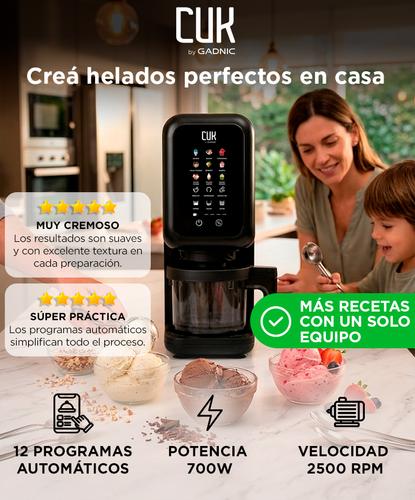 Máquina Para Hacer Helado Cuk By Gadnic 12 Programas 700W  Con 3 Recipientes Y Display LED - 1